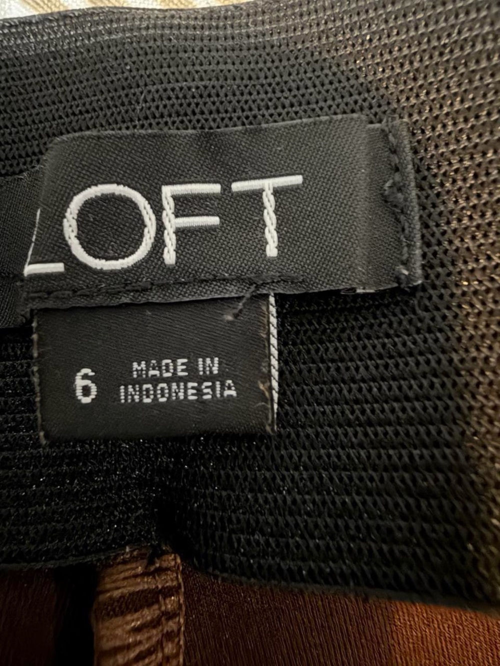 LOFT Chestnut Brown Tailored Straight-Leg Pants - Picture 4 of 5